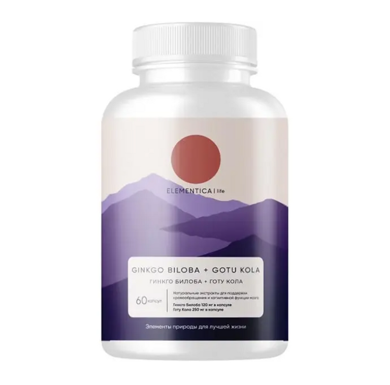 Elementica life GINKGO BILOBA 120 мг + GOTU KOLA 250 мг — купить в Хабаровске, спортивное питание 5LB