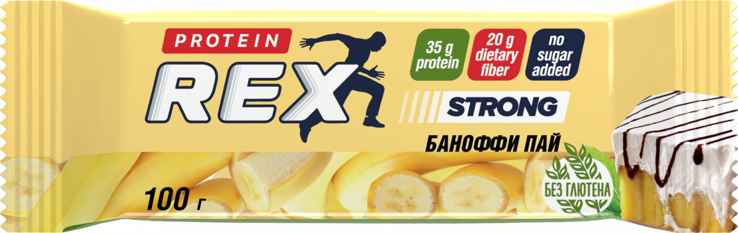 Батончик REX Strong 100г (Баноффи Пай)