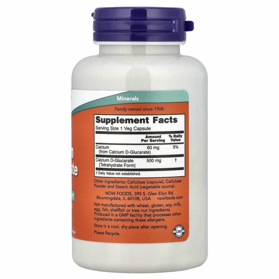 NOW CALCIUM D-GLUCARATE 500мг
