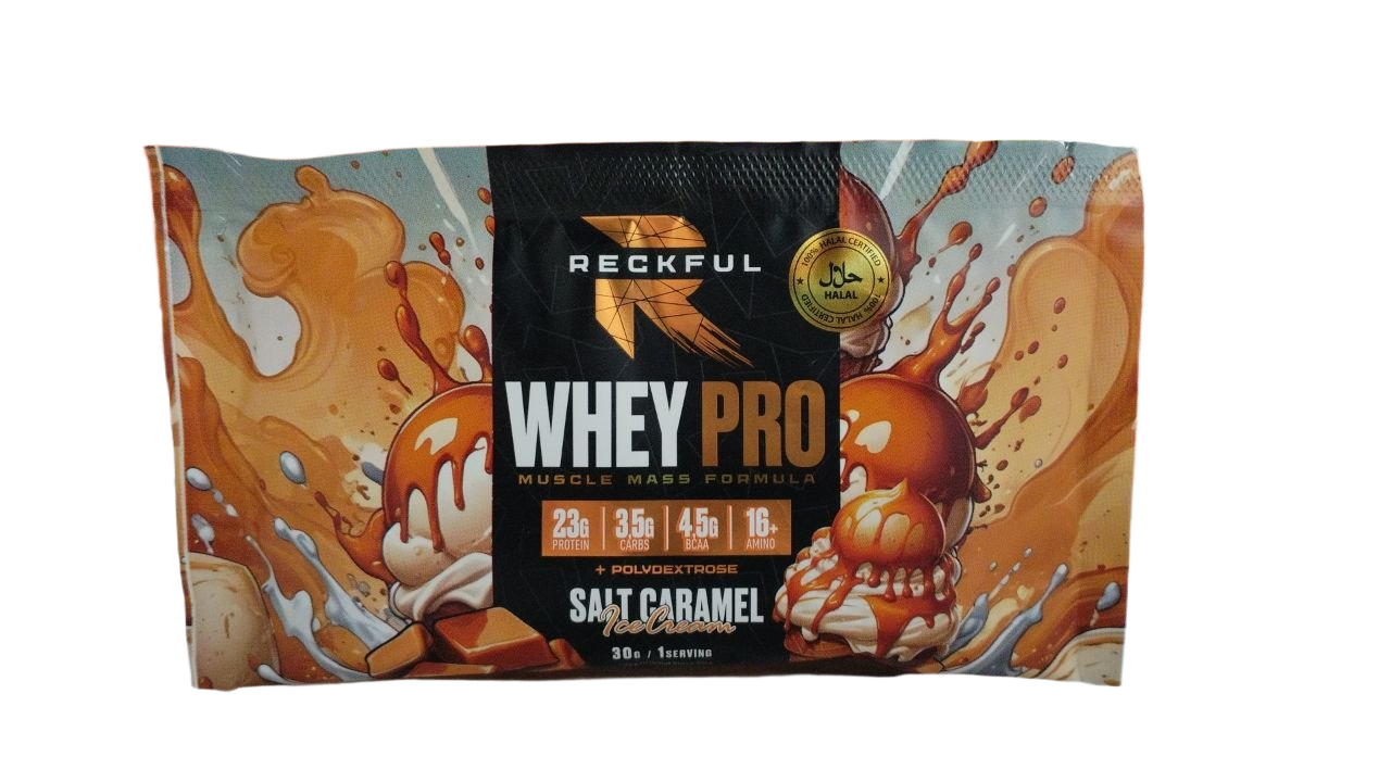 Пробник Reckful Whey+Polydextrose 1 serv (Солёная карамель)