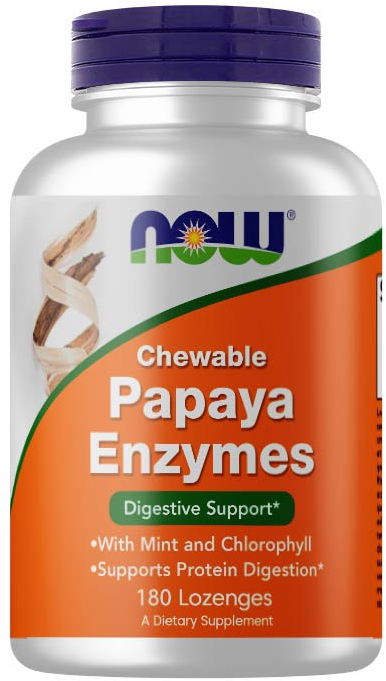 NOW PAPAYA ENZYME CHEWABLE (180 таблеток)