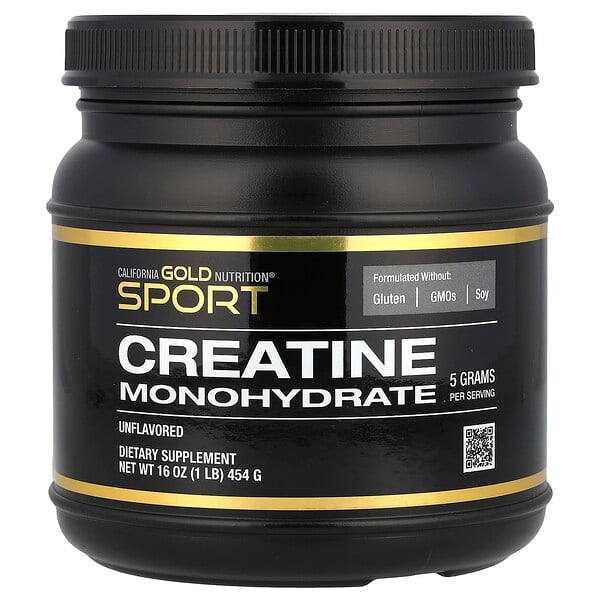 California Gold Nutrition Sport Creatine Monohydrate, Unflavored (454 грамм)