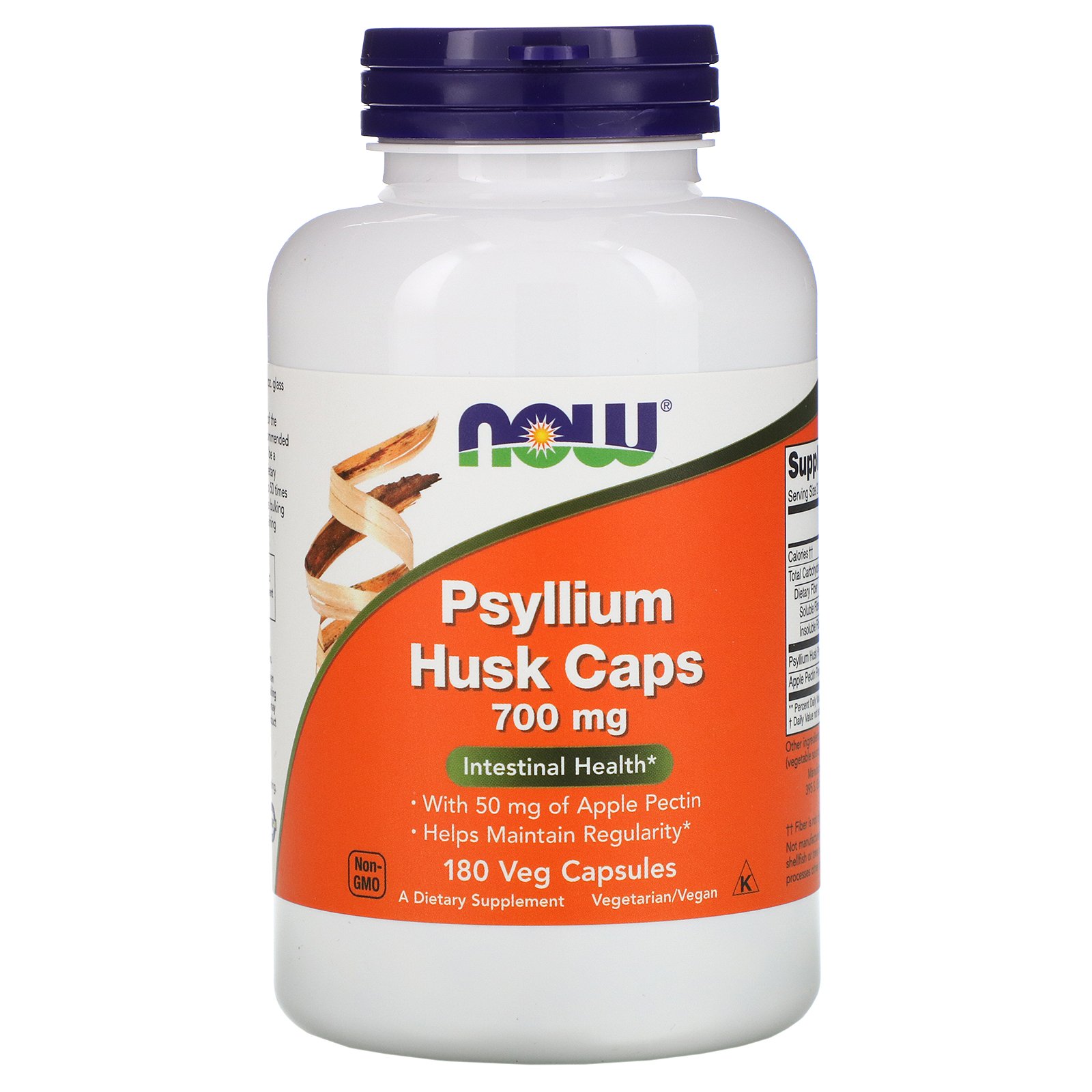 NOW PSYLLIUM HUSK 700мг+ PECTIN 