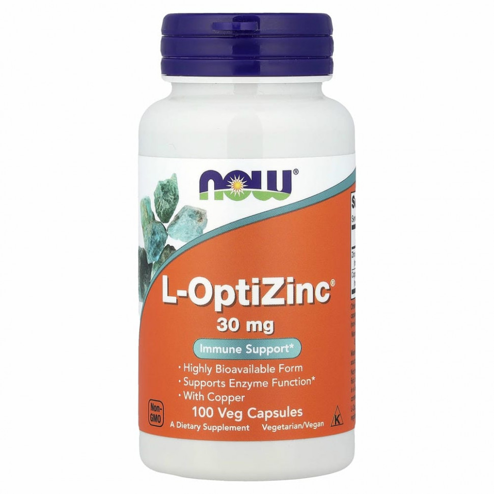 NOW L-OPTIZINC 30мг + COPPER