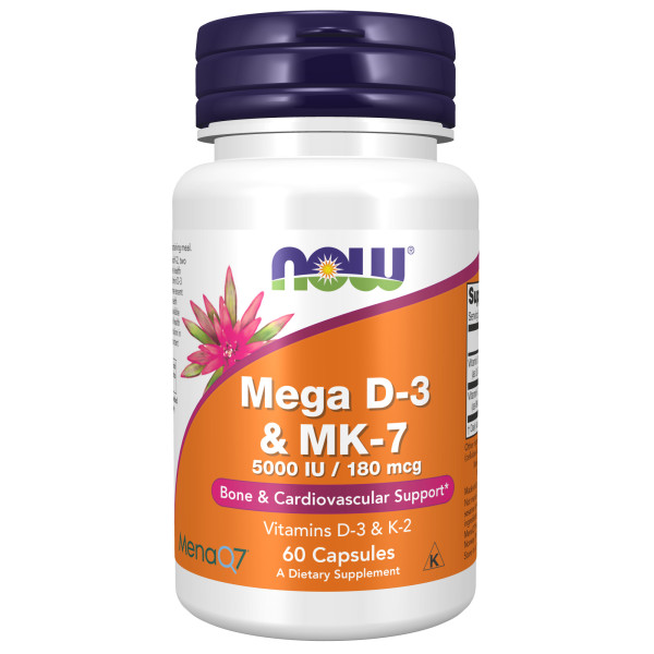 NOW Mega Vitamin D3 MK-7 5000 IU 180 mcg