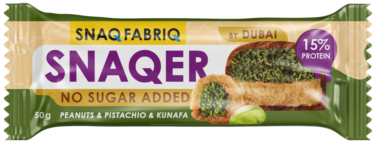 Батончик глазированный SNAQ FABRIQ 130г (Фисташка и Хрустящее тесто)