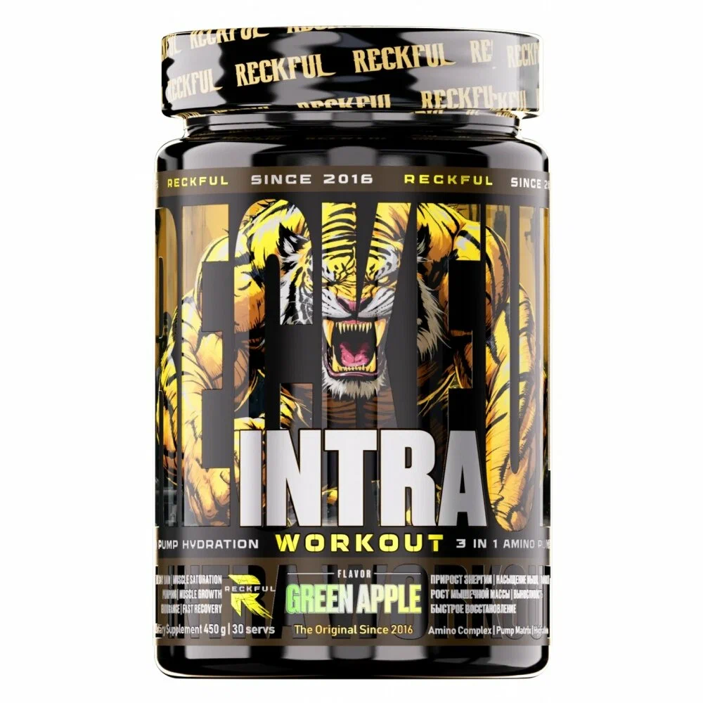 Предтренировочный комплекс Reckful Intra Workout 1serv (Зеленое яблоко)