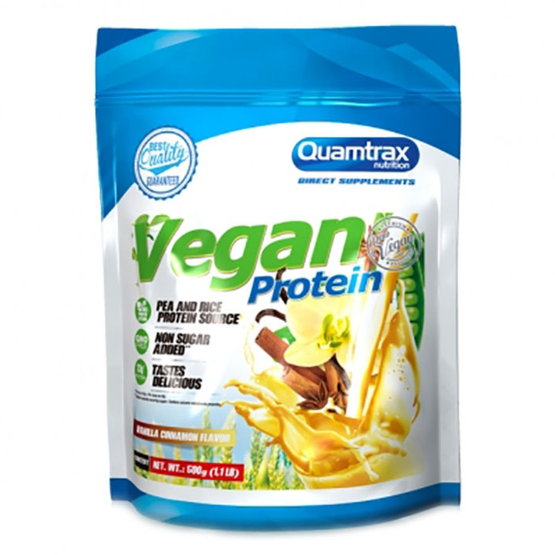 Quamtrax Direct Vegan Protein 500г (Ваниль Синабон)